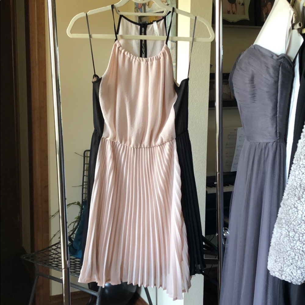 Cream and black dress